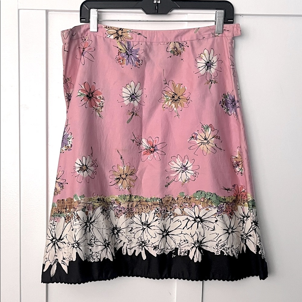 Elevenses Pink Floral A-Line Skirt